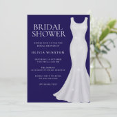 Schönes Shimmer Dress Brautparty Einladung (Stehend Vorderseite)