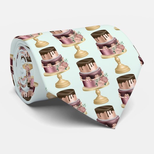 Schönes Shiny Luxe Party Cake Pattern Krawatte (Gerollt)