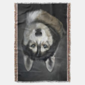 Schönes sibirisches Husky Throw Blanket Decke (Vorderseite Vertikal)