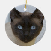 Schönes Siegel Point Siamese Katze Keramik Ornament (Vorne)