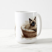 SCHÖNES SIEGEL PUNKT SIAMESISCHE KÜCHE IN BASKET KAFFEETASSE (VorderseiteRechts)
