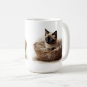 SCHÖNES SIEGEL PUNKT SIAMESISCHE KÜCHE IN BASKET KAFFEETASSE (VorderseiteRechts)