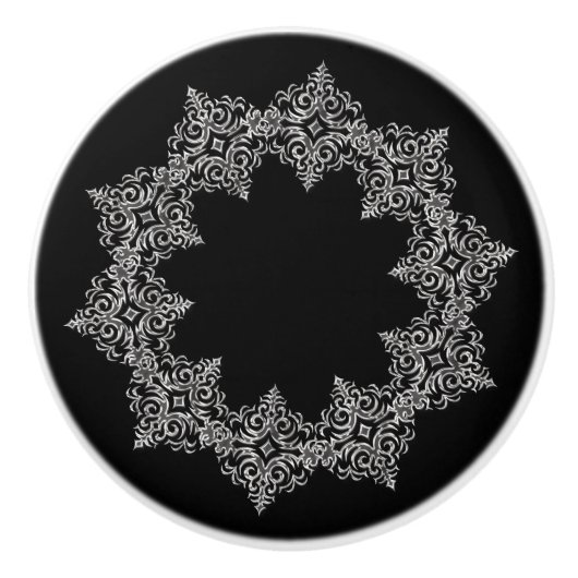 Schönes Silberdesign in Schwarz Keramikknauf (Vorderseite)