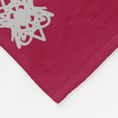 Schönes Silbergrau und Burgund Fleecedecke (Ecke)