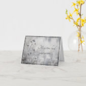 Schönes Silver Floral Beileid Karte (Gelbe Blume)