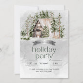 Schönes Silver House Weihnachtsfest Party Einladung (Vorderseite)
