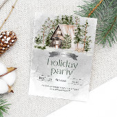 Schönes Silver House Weihnachtsfest Party Einladung