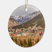 Schönes Silverton Colorado Keramik Ornament (Links)