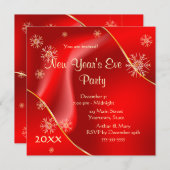 Schönes Silvesterfest - Party 2022 Einladung (Vorne/Hinten)