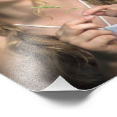 Schönes Simple Girl Premium Satin Fotodruck (Ecke)