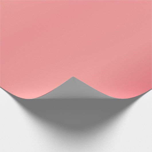 Schönes Simple Sheen Coral Satin Geschenkpapier (Ecke)