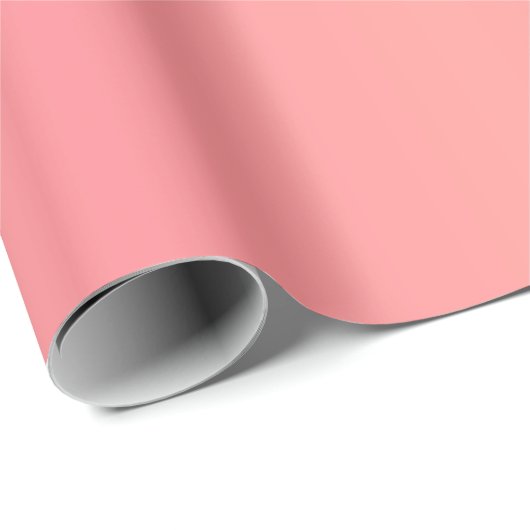 Schönes Simple Sheen Coral Satin Geschenkpapier (Rolleneckpunkt)