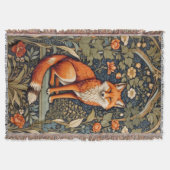 Schönes Sitzen Red Fox William Morris Inspiriert Decke (Vorderseite)