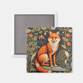 Schönes Sitzen Red Fox William Morris Inspiriert Magnet (Vorderseite/Rückseite)