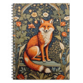 Schönes Sitzen Red Fox William Morris Inspiriert Notizblock (Vorderseite)