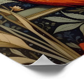 Schönes Sitzen Red Fox William Morris Inspiriert Poster (Ecke)