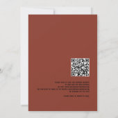 Schönes Skeleton Couple QR Wedding Abend Party Einladung (Rückseite)
