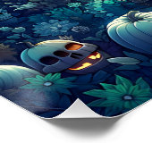 Schönes Skelett auf dem Friedhof Poster (Ecke)