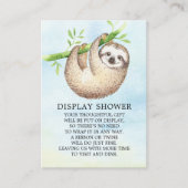 Schönes Sloth Baby Duschgeschenk Display Begleitkarte (Vorderseite)