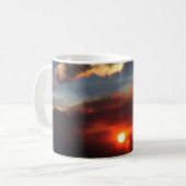 schönes Smokey-Sonnenuntergang Foto Kaffeetasse (Vorderseite Links)