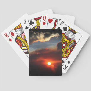 schönes Smokey-Sonnenuntergang Foto Spielkarten