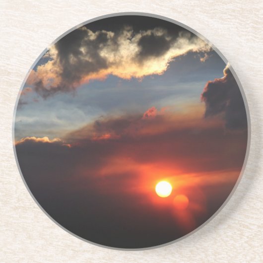 schönes Smokey-Sonnenuntergang Foto Untersetzer (Vorne)