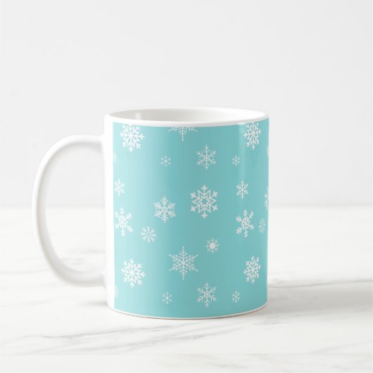 Schönes Snowflake-Muster Kaffeetasse (Links)