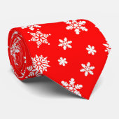 Schönes Snowflake Muster Weihnachten Krawatte (Gerollt)