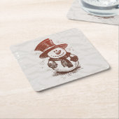 Schönes Snowman Sketch Untersetzer Set (angewinkelt)