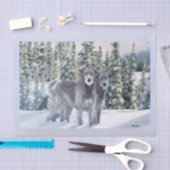 Schönes Snowy Irish Wolfhound Scene Tissue Paper Seidenpapier (Handwerk)