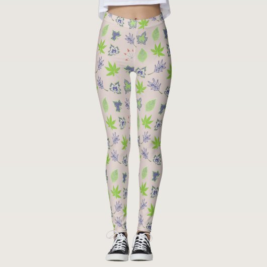Schönes Sommermuster Leggings (Vorderseite)