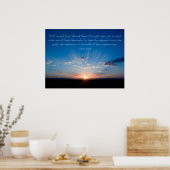 Schönes Sonnenaufgang Bibel Vers Isaiah 26:9 Poste Poster (Küche)