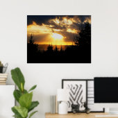 Schönes Sonnenaufgang-Poster Poster (Heimbüro)