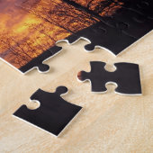 Schönes Sonnenaufgang Rosa Wolken Foto Puzzle (Seite)