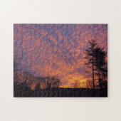Schönes Sonnenaufgang Rosa Wolken Foto Puzzle (Horizontal)