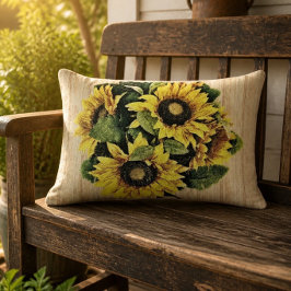 Schönes Sonnenblume Lumbar Kissen