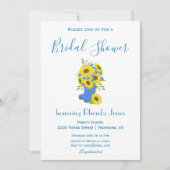 Schönes Sonnenblumen-Brautparty Einladung (Vorderseite)