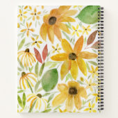 Schönes Sonnenblumen-Notebook Notizblock (Rückseite)