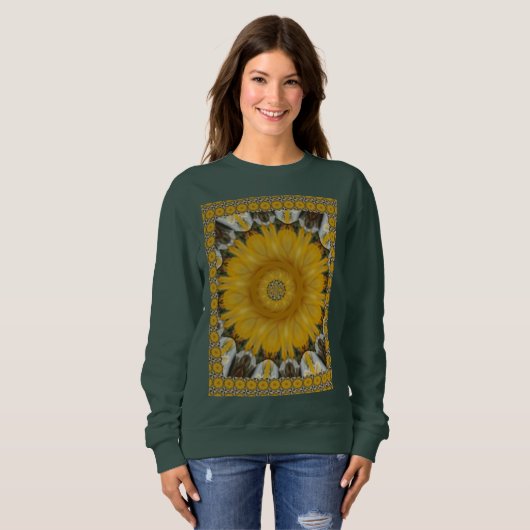Schönes Sonnenblumendesign Sweatshirt (Vorne ganz)