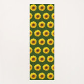Schönes Sonnenblumenmuster auf Waldgrün Yogamatte (Vorderseite)