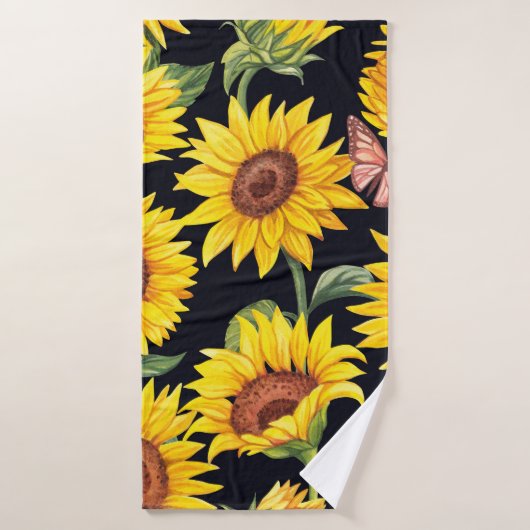 Schönes Sonnenblumenmuster Badehandtuch (Badehandtuch)
