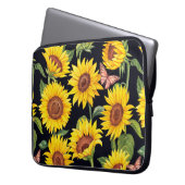Schönes Sonnenblumenmuster Laptopschutzhülle (Vorderseite Links)
