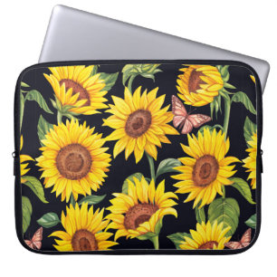 Schönes Sonnenblumenmuster Laptopschutzhülle