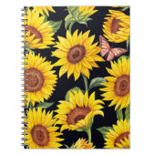 Schönes Sonnenblumenmuster Notizblock (Vorderseite)