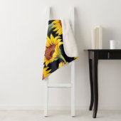 Schönes Sonnenblumenmuster Sherpadecke (Beispiel)