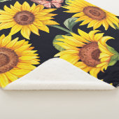 Schönes Sonnenblumenmuster Sherpadecke (3/4)