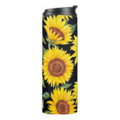 Schönes Sonnenblumenmuster Thermosbecher (Nach links gedreht)