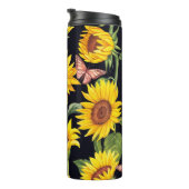 Schönes Sonnenblumenmuster Thermosbecher (Nach rechts gedreht)