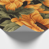 Schönes Sonnenblumenpapier Geschenkpapier (Ecke)