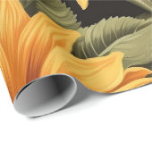 Schönes Sonnenblumenpapier Geschenkpapier (Rolleneckpunkt)